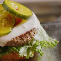 The Impossible Burger · 100% plant-based protein, bibb, tomato, pickled onion, white American, b&b pickles, ketchup ...