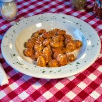 Gnocchi · Potato dumplings tossed in our famous Palomino sauce.
