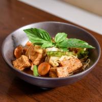 CS3. Three Spice Tofu · Crispy tofu, vegetable medley in basil soy sauce, served with white rice or brown rice.