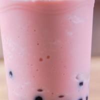 Strawberry Bubble Milk Tea · 草莓珍珠奶茶