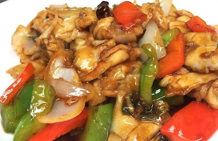 Sliced Flounder Fish with Mixed Vegetable · 素菜鱼片