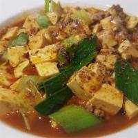 Szechuan Style Tofu with Minced Pork · 麻婆豆腐 Spicy