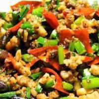 Minced Pork with Chive in Black Bean Sauce · Spicy. 韭菜花苍蝇头