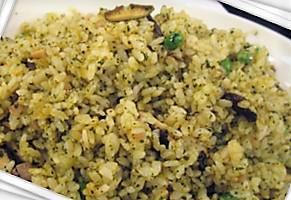 Toona Leaves Vegetable Fried Rice · 香椿素菜炒饭 Vegetarian