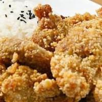 Crispy Salted Chicken Over Rice · 盐酥鸡饭