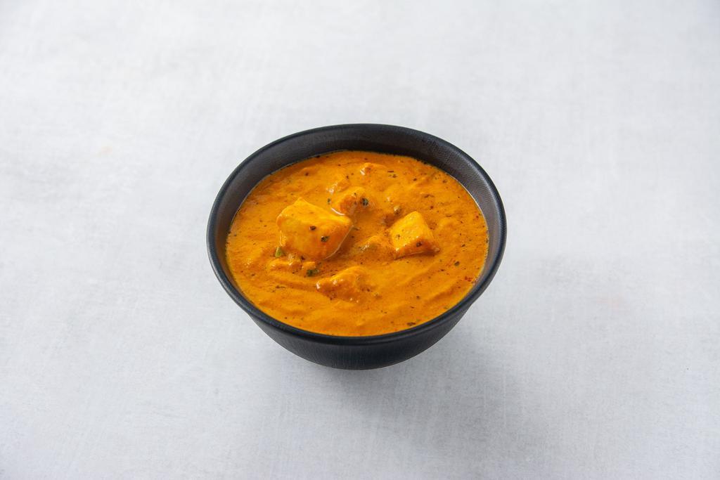Paneer Tikka Masala · Cheese cooked with creamed spices.