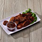 Louisiana Hot Links · Pete's famous New Orleans-style hot link sausages served with BBQ sauce.