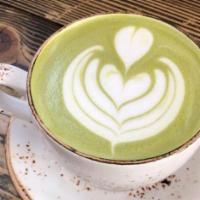 Matcha Latte · Green Tea Powder sweetened with Vanilla and Steamed milk.