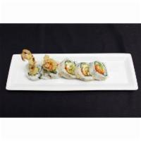 Spider Roll Delivery · soft shell crab tempura, avocado, cucumber, flying fish roe and mayo