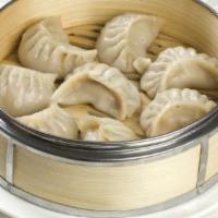 Pork and Vegetable Steamed Pot Stickers · 8 pieces.