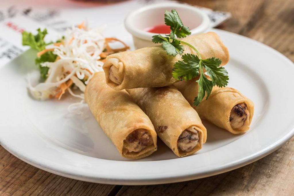 Fried Spring  Roll · 4 fried egg rolls with cabbage, carrot, and clear noodles