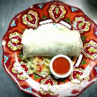 Brick-Size Burrito · Your choice of Meat wrapped up with Rice, & beans.