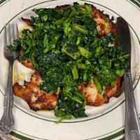 Grilled Chicken with Broccoli Rabe · All natural grilled chicken with sautéed broccoli rabe. 