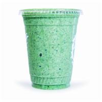 Green Energy Smoothie · Banana, vanilla protein, flax oil, spirulina, peanut butter, and almond milk all blended int...