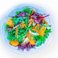 Mandarin Pumpkin Salad · Mandarin oranges, pumpkin seeds, carrots, house mix with lime vinaigrette.