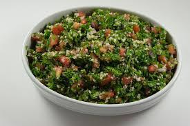 Tabouli Salad · Refreshing salad mix of parsley, tomato, onion, mint, lemon juice and olive oil.