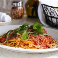 Spaghetti Marinara · In our homemade tomato sauce.
