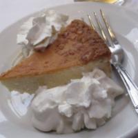 Cheesecake · Traditional New York cream cheese cake.