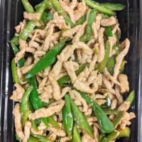 Sauteed Shredded Pork with Green Pepper · 