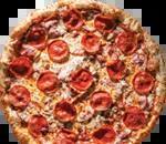 Sch’meat Trio Pizza · Canadian bacon, pepperoni and ground beef.