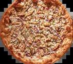No Kiss Tonight Pizza · Garlic chicken, red onions and feta cheese a top our Alfredo sauce base.