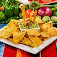 Guacamole Fresco Bowl  · Ripe avocados, cilantro, onions, tomatoes, jalapenos, lime, salt, and chips.
