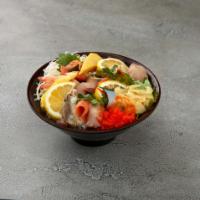 Chirashi Bowl · Assorted sashimi over sushi rice.  