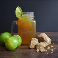 Papelon Con Limon · Raw sugar cane base drink with lime.