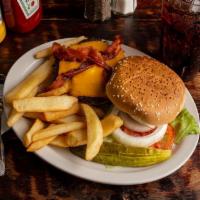 Bacon Cheeseburger · Served with your choice of cheese and 2 slices of bacon.