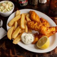 Fish And Chips · 3  pieces of deep fried Alaskan cod.
