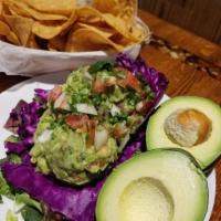Guacamole & Chips · Fresh-chunky avocado and pico de gallo. Comes with Chips and Salsa