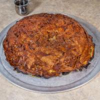 Large Apple Pancake · Oven baked with fresh apples and pure Saigon cinnamon glaze. 45 minute wait.
