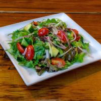 House Salad · Romaine, tomato, red onion, cucumber and red wine vinaigrette.