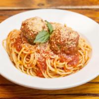 Spaghetti & Meatballs · Spaghetti served with 2 house-made meatballs.