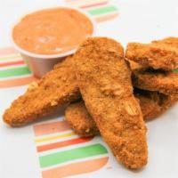 Bunch. · Crispy breaded & seasoned golden fried snack-size nuggets. Choice of Ranch, BBQ or Patch Hou...