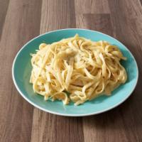 Fettuccini Alfredo · Classic pasta dish made with a creamy sauce of Parmesan cheese, butter and spices. Vegetaria...