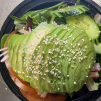 Avocado and Crab Salad · Imitation crab meat, avocado, greens 