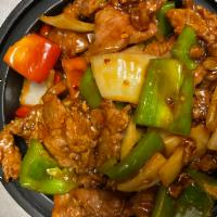 Pepper Steak · Bell peppers, onions and garlic brown sauce. 