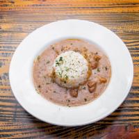 Traditional, Roux-Based Seafood Gumbo  · Includes shrimp, andouille sausage and chicken.  