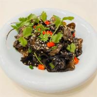 04. Hot Wood Ear Salad · Spicy level 2, gluten free.