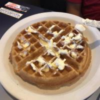 Waffle with Butter · Crisp and fluffy thick cake made from leavened batter or dough. 