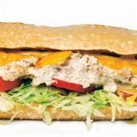 Tuna Melt Signature Sandwicheez · Hot or cold. Lettuce, tomatoes, pickles, cheddar cheese, honey mustard, salt, and pepper
