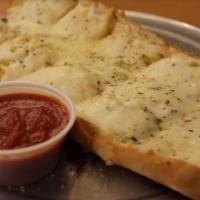 Garlic Cheese Bread · Oven-Baked Baguette Glazed In Rich Garlic Butter, Oregano, Italian Herbs, And A Thick Layer ...