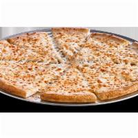 Alfredo Giant Pizza · Creamy Alfredo sauce and 100% real cheese.