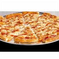 Giant Buffalo Chicken Pizza  · Traditional crust brushed with garlic butter and topped with spicy Buffalo sauce, 100% real ...