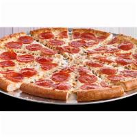 Giant Zesty Pepperoni Pizza  · Traditional crust brushed with garlic butter and topped with Zesty Parmesan Ranch sauce, 100...