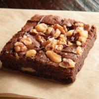 Fudge-nut Brownie · If you can't eat the whole thing, cut into 4 pieces and share brownie bites.