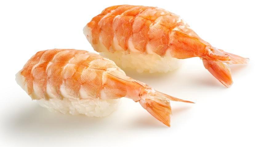Ebi Nigiri · Steamed shrimp.  2 pcs