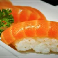 Sake Nigiri · Atlantic salmon.  2 pcs