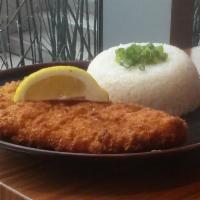Fish Cutlet Curry · Panko-crusted fish cutlet served with with a bowl of our authentic curry.
